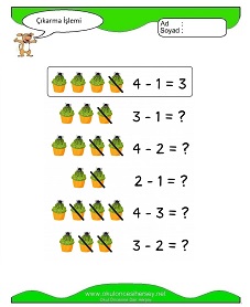 Çıkarma İşlemi Çalışma Sayfaları